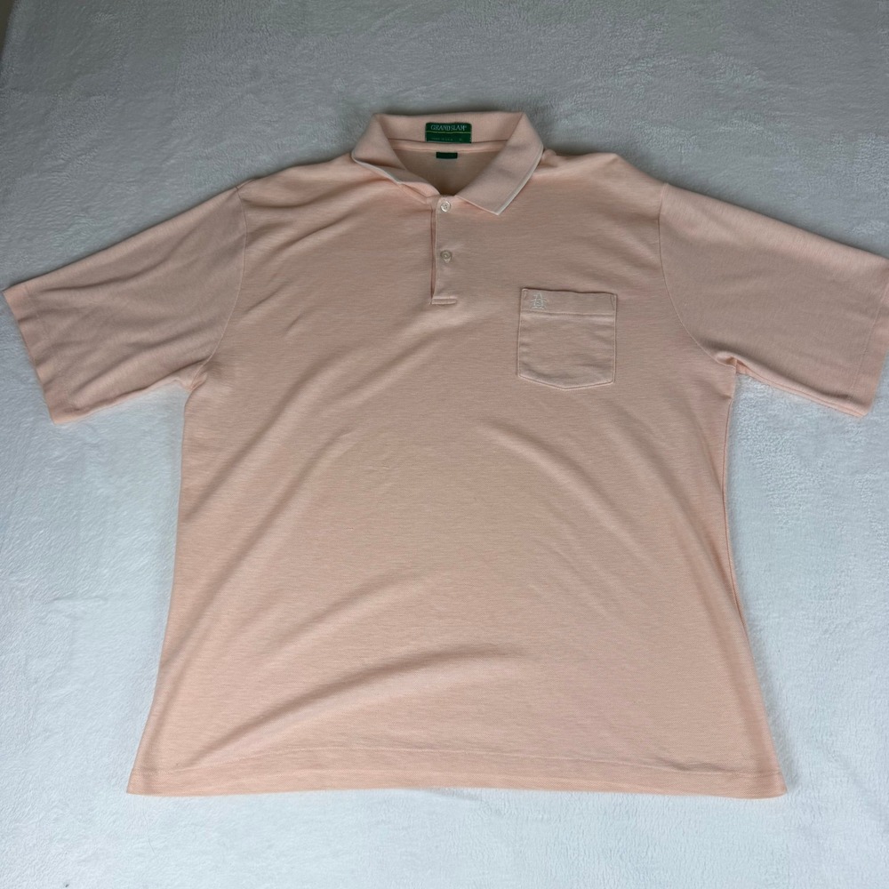Vintage 80s Grand Slam Munsingwear Penguin Polo Shirt Mens XL Pink Made in USA